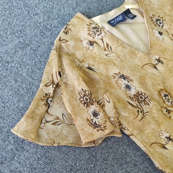 Beige Floral Maxi Dress - Picture 6 of 12